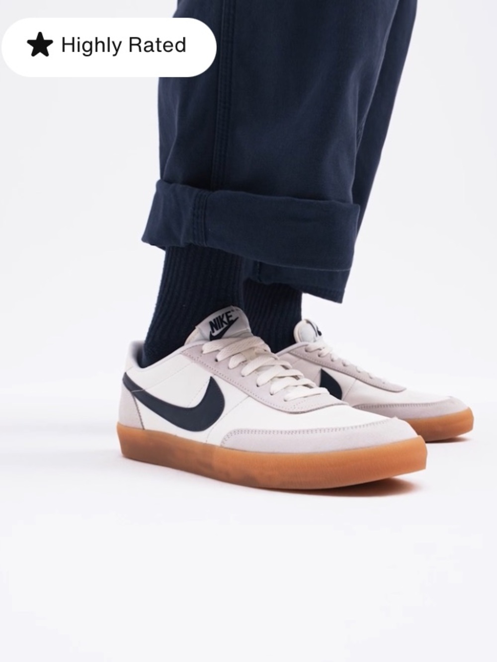 🆕 Nike Killshot 2 Leather Size: 10 Men Retro Classics Sail / Midnight Navy